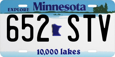 MN license plate 652STV