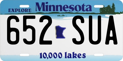MN license plate 652SUA