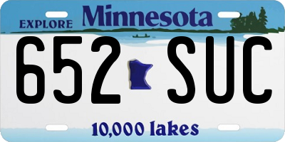 MN license plate 652SUC