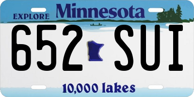 MN license plate 652SUI