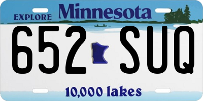 MN license plate 652SUQ