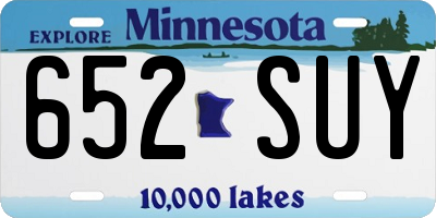 MN license plate 652SUY