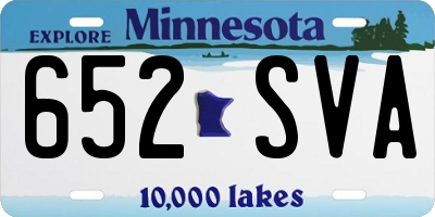 MN license plate 652SVA
