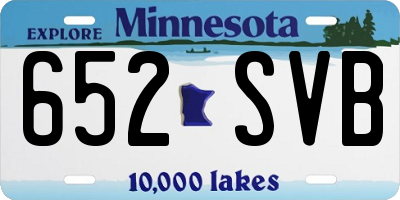 MN license plate 652SVB