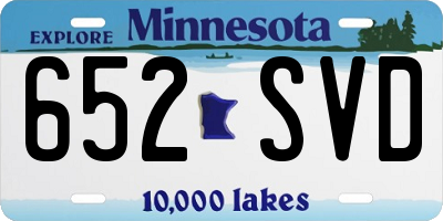 MN license plate 652SVD