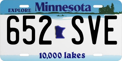 MN license plate 652SVE