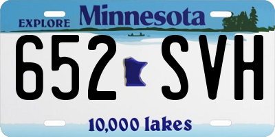 MN license plate 652SVH
