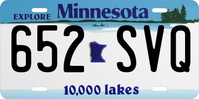 MN license plate 652SVQ