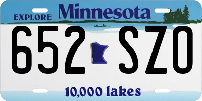 MN license plate 652SZO