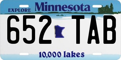 MN license plate 652TAB