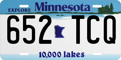 MN license plate 652TCQ