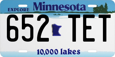 MN license plate 652TET