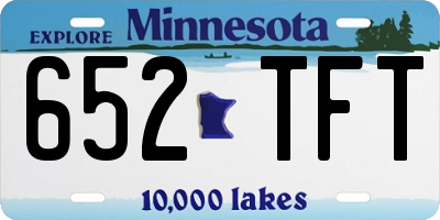 MN license plate 652TFT