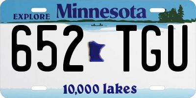 MN license plate 652TGU