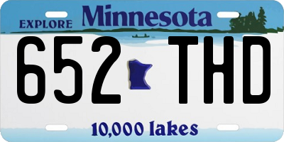 MN license plate 652THD