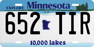 MN license plate 652TIR