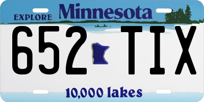 MN license plate 652TIX