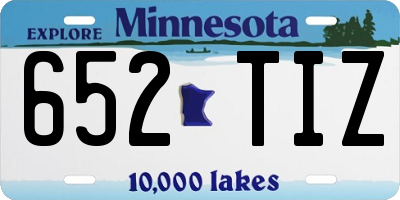 MN license plate 652TIZ