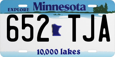 MN license plate 652TJA