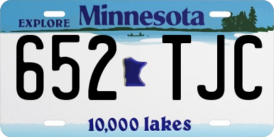 MN license plate 652TJC