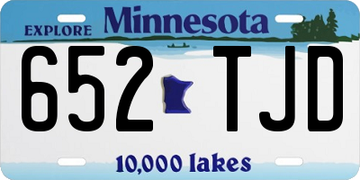 MN license plate 652TJD