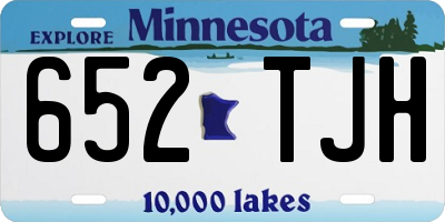 MN license plate 652TJH