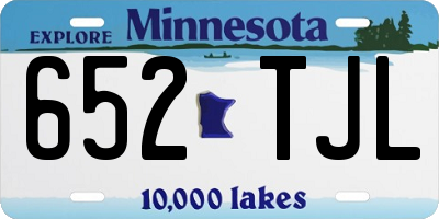 MN license plate 652TJL
