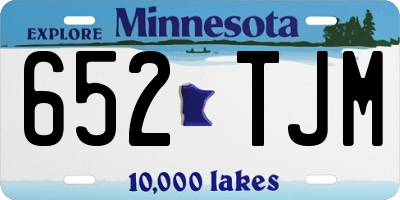 MN license plate 652TJM