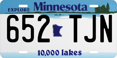 MN license plate 652TJN