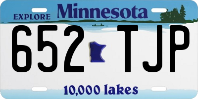 MN license plate 652TJP