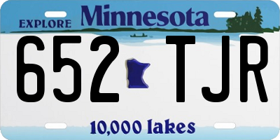 MN license plate 652TJR