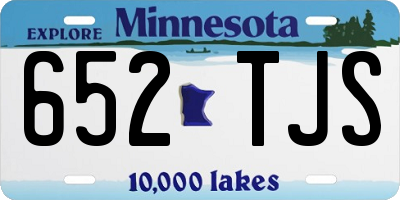 MN license plate 652TJS