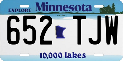 MN license plate 652TJW