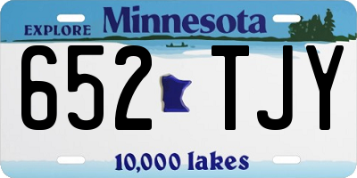 MN license plate 652TJY