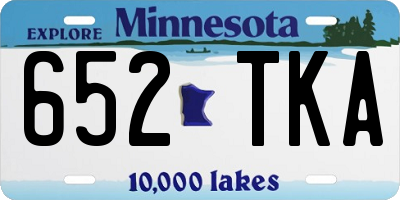 MN license plate 652TKA