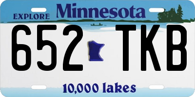 MN license plate 652TKB