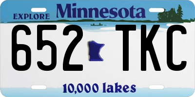 MN license plate 652TKC