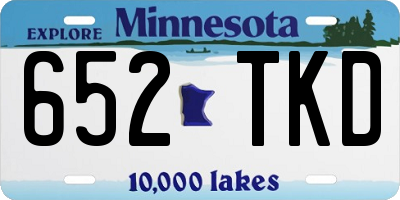 MN license plate 652TKD