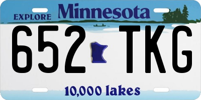 MN license plate 652TKG
