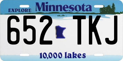 MN license plate 652TKJ