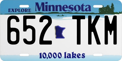 MN license plate 652TKM