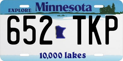 MN license plate 652TKP
