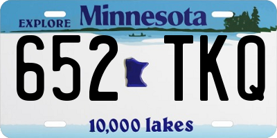 MN license plate 652TKQ