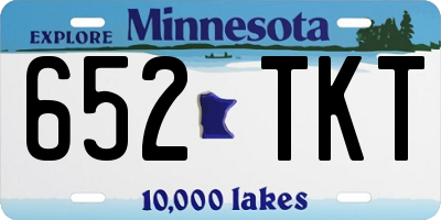 MN license plate 652TKT