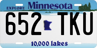 MN license plate 652TKU