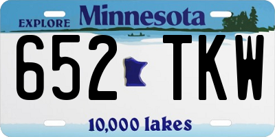 MN license plate 652TKW