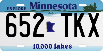 MN license plate 652TKX