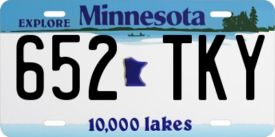 MN license plate 652TKY