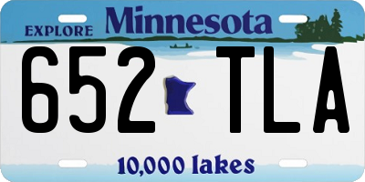 MN license plate 652TLA