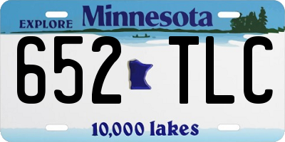 MN license plate 652TLC